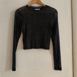ASOS sheer glitter top